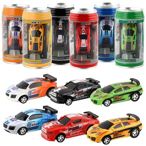 1681 Portable Creative Coke Racing Can Mini RC Car with Light Effect