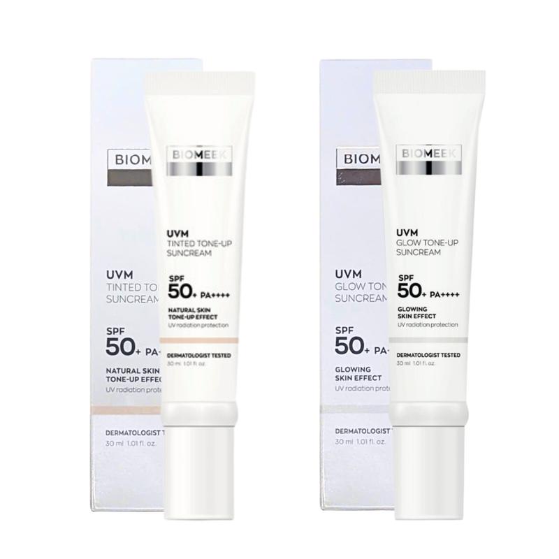 Kem chống nắng Biomeek UVM Glow Tone Up và Tinted Tone Up SunCream SPF50+ PA++++ 30ml Kem Chống Nắng Dành Cho Mọi Loại Da Skincare Sunscreen Nữ
