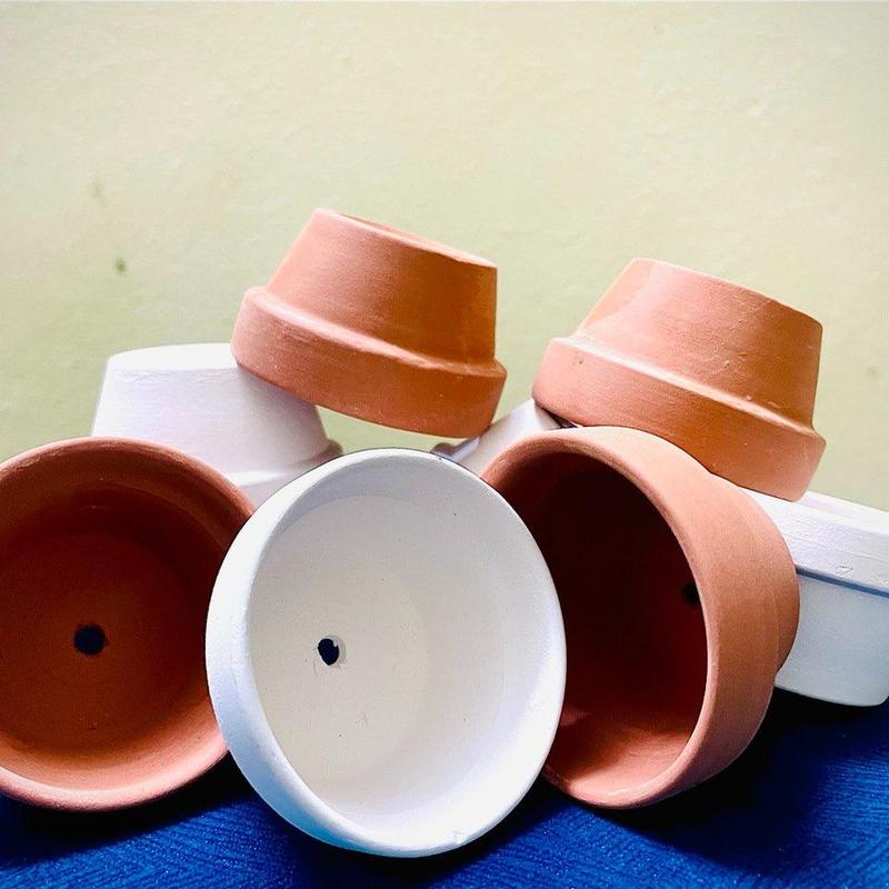   Giá sỉ  Chậu đất nung Bát Tràng 6x3.5 cm - Chậu trồng cây sen đá xương rồng sen đá Mini chậu  gốm  đất  nung 