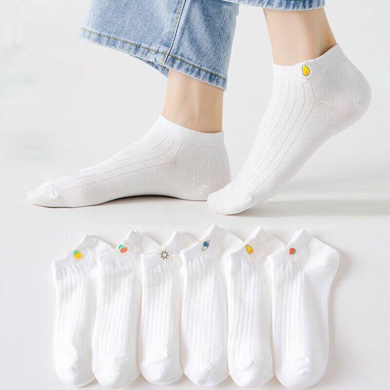Tất Bông Nữ, Tất Trắng Mùa Hè, Chống Mùi, Xu Hướng Ins, Thấm Hút Mồ Hôi, Thoáng Khí, Tất Ngắn, Cắt Thấp, Hàng Mới Về, Ống Ngắn Vô Hình, 17k Đánh Giá Tích Cực 2
