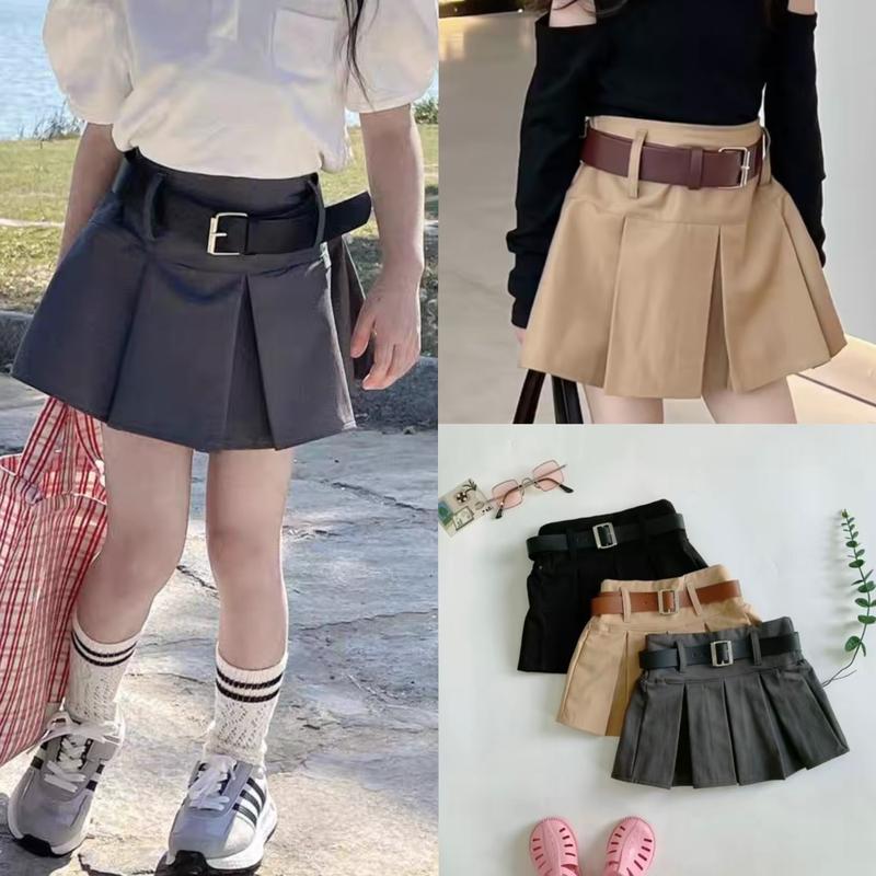  CV2- Tom&Nau Kids   TẶNG KÈM NỊT  Chân váy kaki xếp ly bé gái cực dễ thương - Size 8-35Kg Cho Bé 