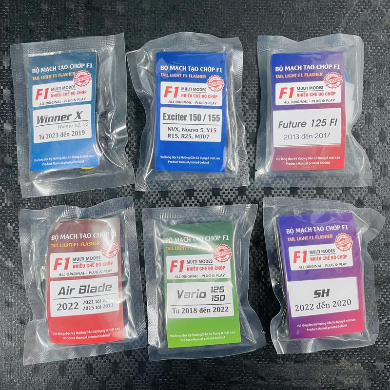 Bộ Mạch Đèn Hậu Chớp Stop F1 và Nhiều Chế Độ Chớp Cho Dòng Xe Exciter 150/155, NVX, R15, Nouvo 5, AB, Winner X V2 V3, Vario, Future, SH