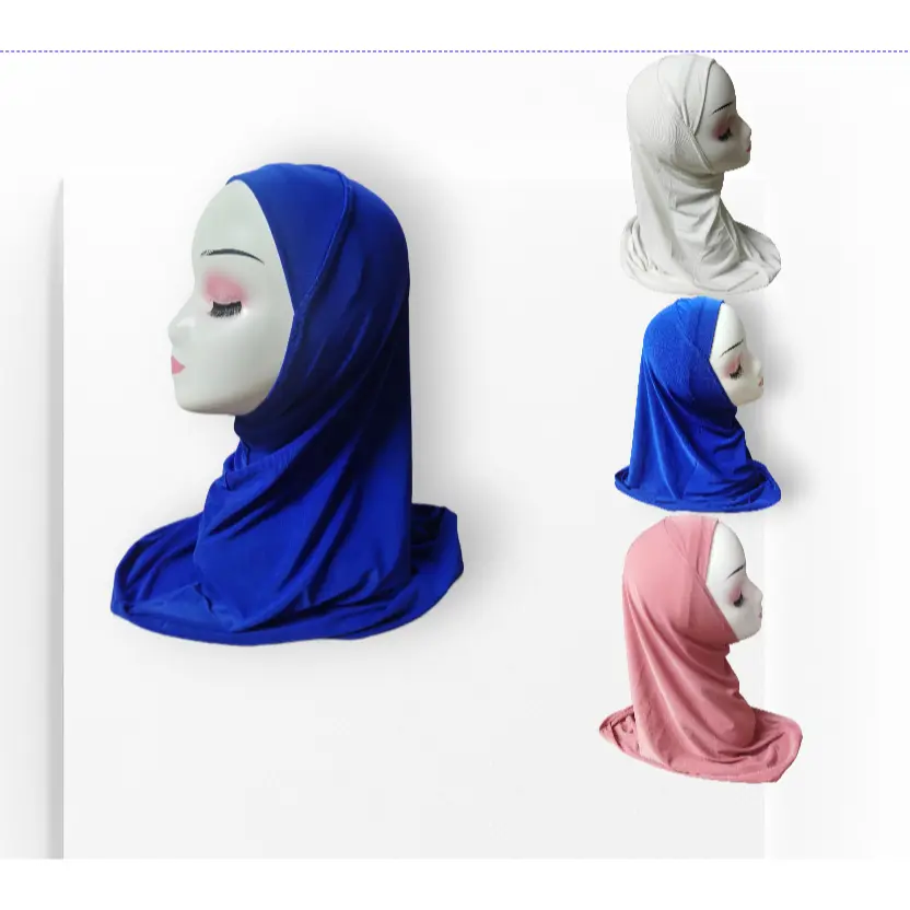 muslim solid color hijab plain hijab long 50cm school students available Cotton Silk