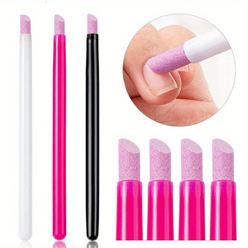 Dũa Móng Tay Thạch Anh & Dán Đệm, Dụng Cụ Làm Móng Tay, 1 / 5 Cái, Để Loại Bỏ Lớp Biểu Bì Và Da Chết, Không Mùi, Thích Hợp Cho Sơn Gel UV, Phụ Kiện Làm Móng Nghệ Thuật 2