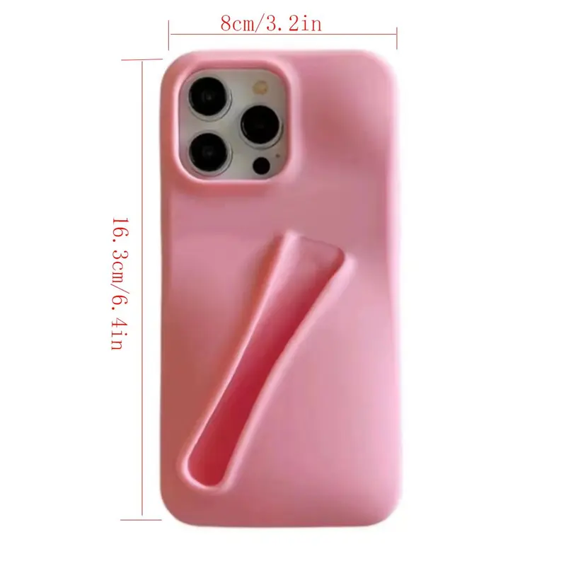 Solid Color Silicone Phone Case with Lip Gloss Slot, 1 Count Shockproof Phone Protective Cover Compatible with iPhone 11 12 13 14 15 Pro Max 2