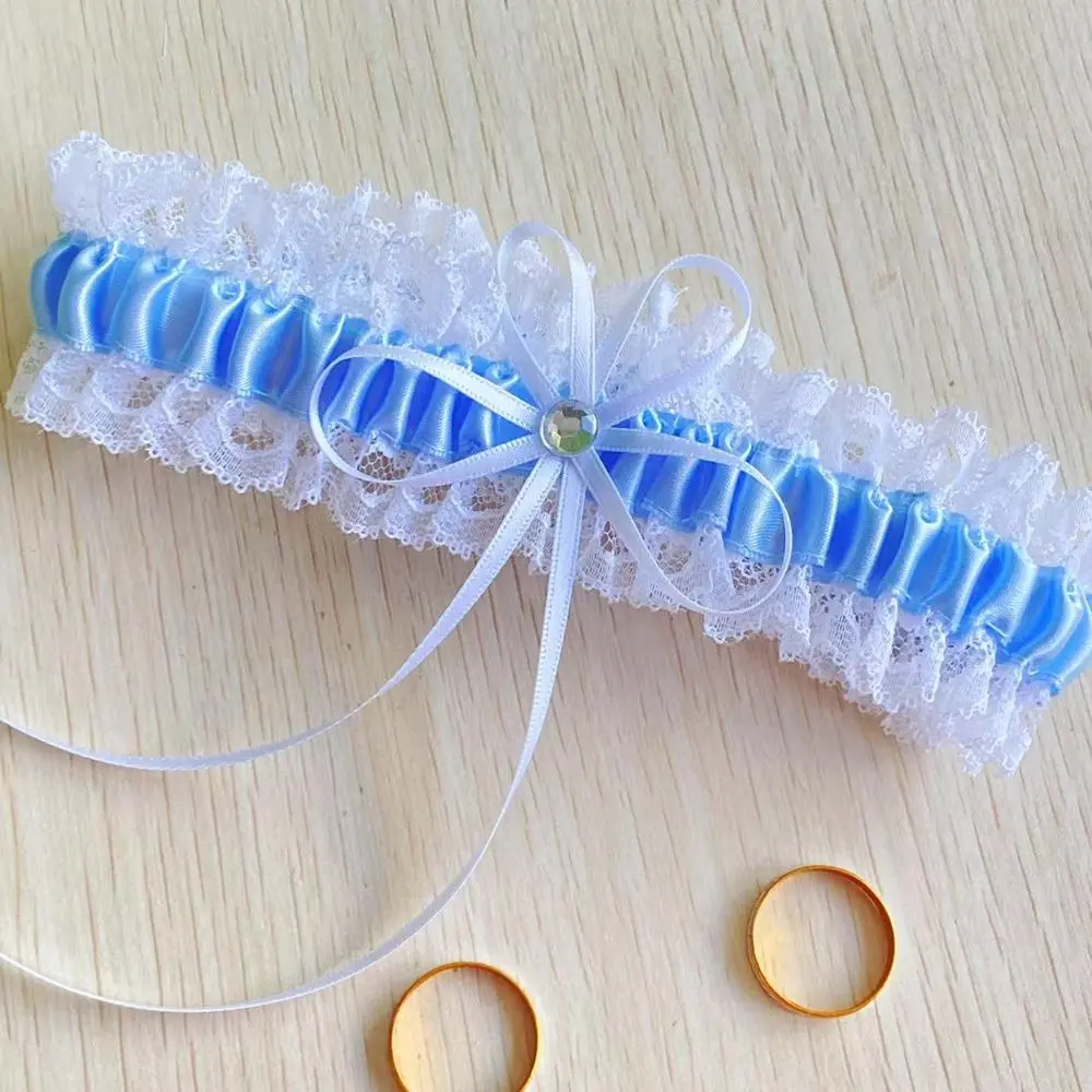 Solid Color Lace Thigh Belt, 1 Count Romantic Wedding Party Thigh Belt, Gift Packaging Supplies for Wedding Party, Party Accessories