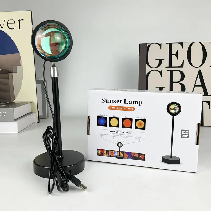 USB Powered Sunset Lamp for LGBTQ, 1 Count Sunset Projector Light with Adjustable Angle, Ambient Night Light For Bedroom Living Room Home Decor 8