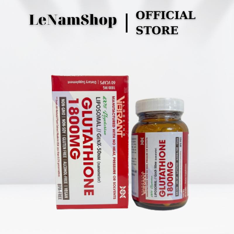 Viên Bổ sung Glutathione 1800mg của Mỹ dành cho người lớn - Lọ 60 viên - Thực phẩm chăm sóc sắc đẹp