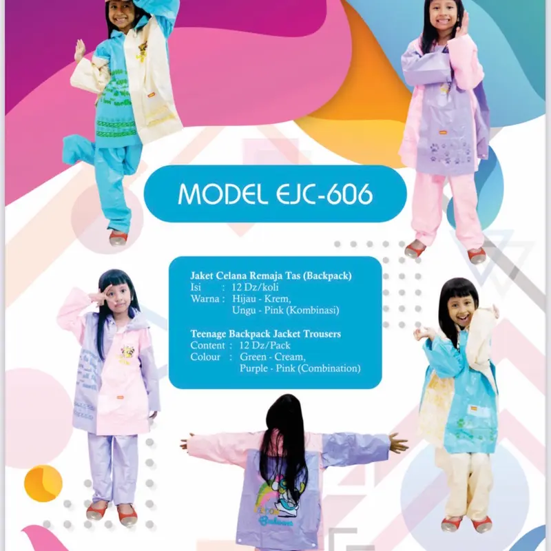 PROMO BULAN INI JAS HUJAN ELMONDO BAHAN TEBAL //PAYUNG LIPAT TERMURAH Reusable S 7