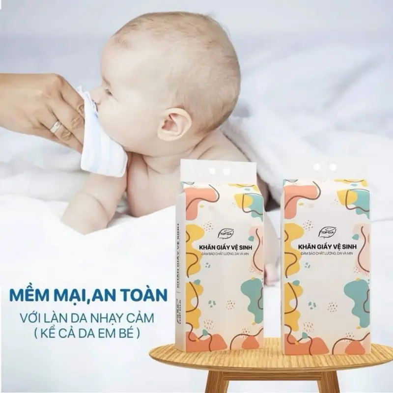 Khăn Giấy TOPGIA thùng 4 bịch vệ sinh tiện lợi