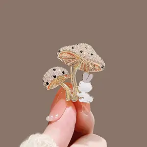 【lingerly】Bros Kelinci Jamur Lucu Bros Hewan Kreatif Pin Jas Serbaguna