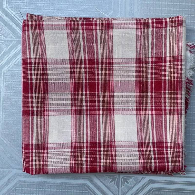 Vải caro cotton khổ 1m6 ( 178k/ khúc 2m ) 0