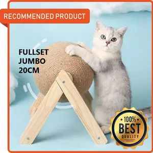 Garukan Kucing Cat Scratcher Bola Mainan Kucing Cat Scratching Toys Cakaran Kucing Bola Berputar Bahan Tebal Kokoh Berkualitas