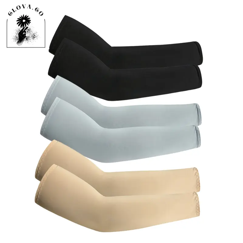 Clova ST368 Manset Tangan Polos Pria Wanita Muslimah Lengan Panjang Bahan Nylon Spandex Lembut Elastis Kuat Handsock 0