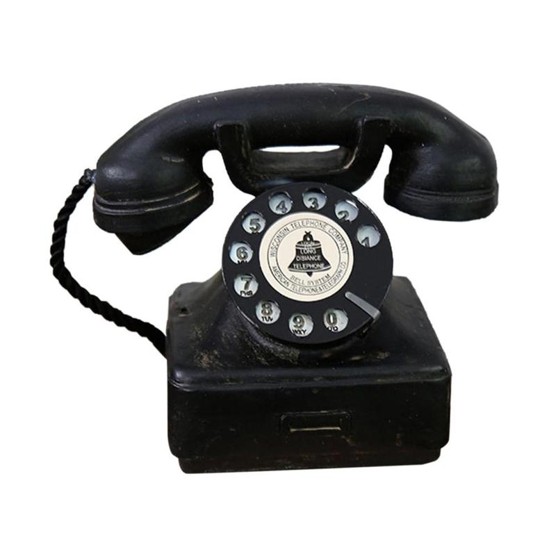 Old Fashioned Landline Telephone Model Classic Photography Props Creative Retro Telephones for Bar Desk Cafe Hotel Ornament 8