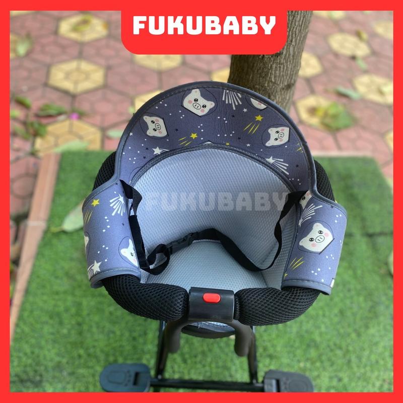 Lót ghế xe máy, xe điện cho bé màu xám heo con