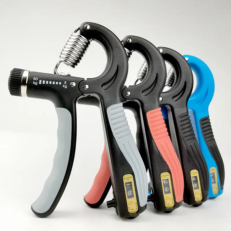Kìm bóp tập cơ tay có đếm số chữ R lò xo điều chỉnh lực 5-60kg hỗ trợ tập gym tại nhà Bóp Tay Tập Tay Tập Thể Dục