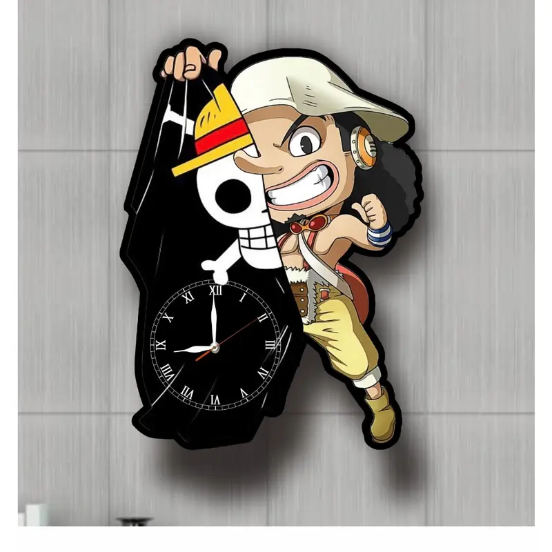 Jam Dinding One Piece All Crew Mugiwara/ Hiasan Kamar Tidur/ Hiasan Ruang Tamu/ Hiasan Ruang Kerja/DLL 3