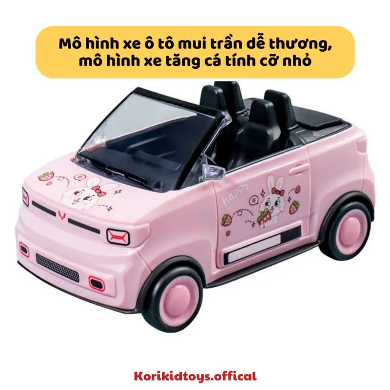 Đồ chơi xe ô tô thể thao mui trần chạy đà dễ thương, mô hình xe tăng ngầu đét cho bé car toy 0