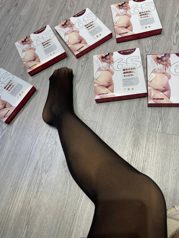 Mina clothing Quần tất bầu 3D dành cho mẹ bầu có chun chỉnh mặc thu đông