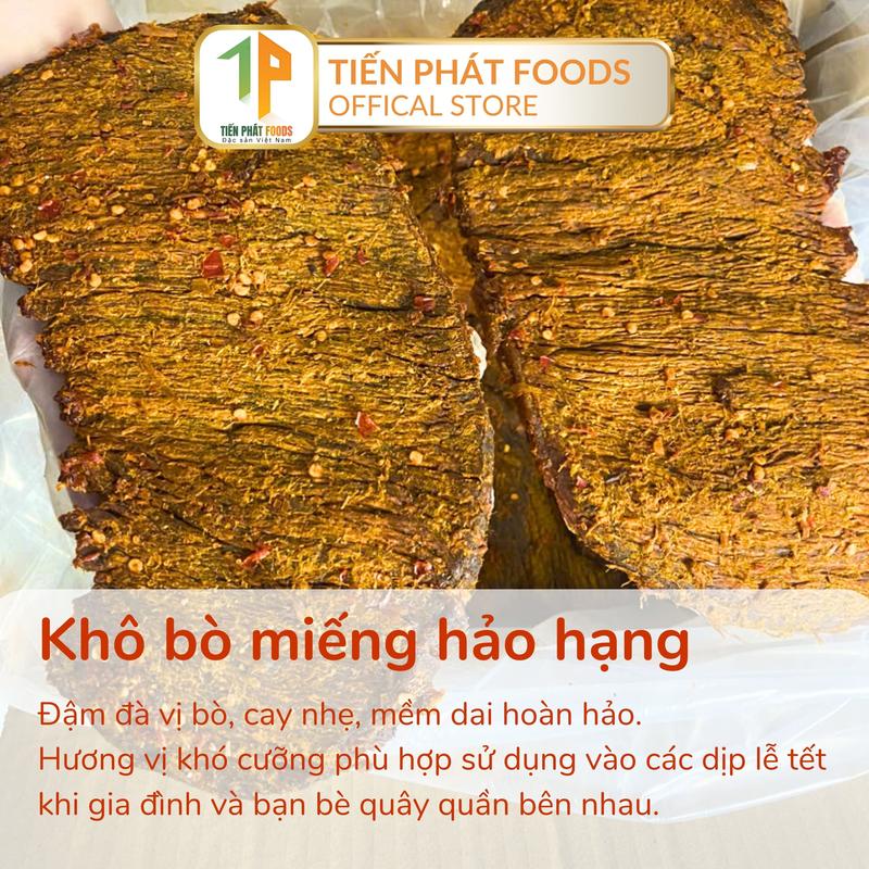 Khô Bò Miếng Tảng Đặc Sản Củ Chi Mềm Ngon Đậm Đà- Tiến Phát Foods-Loại Đặc Biệt 500 gr-250 gr 5
