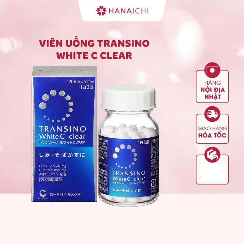  Viên Uống Hỗ Trợ Sáng Da TRANSINO WHITE C CLEAR 120 viên Nhật Bản 