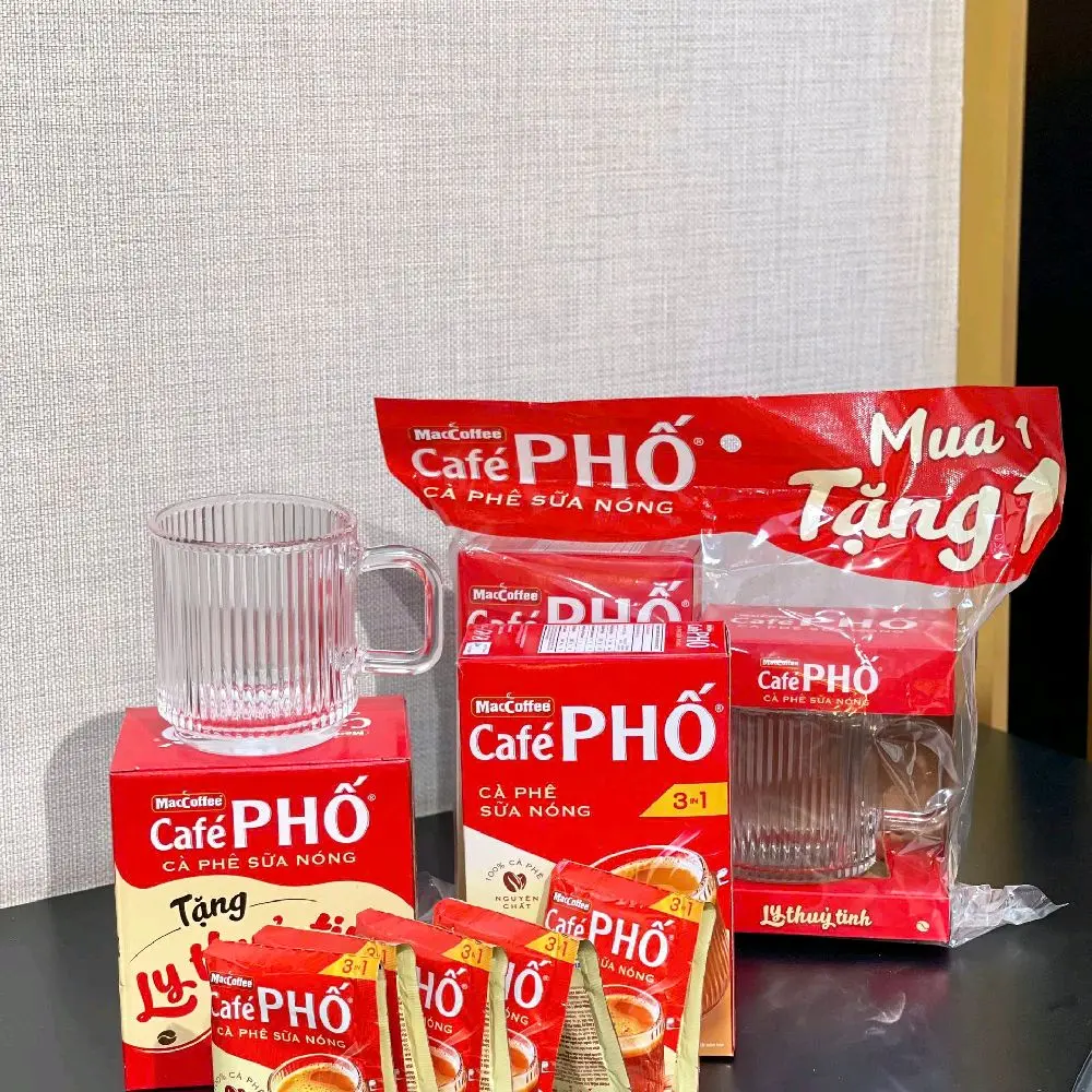 Combo 3 hộp Cà Phê Phố - Tặng 3 ly thủy tinh xịn