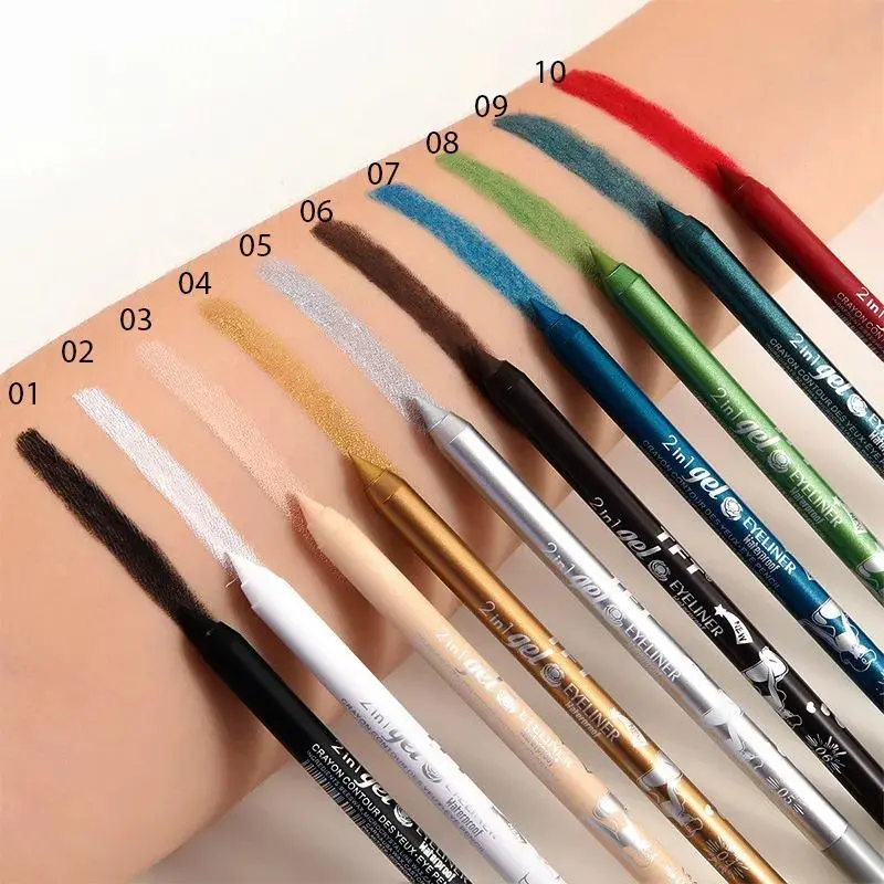 Wholesale Waterproof Eyeliner Gel Pen Cosmetic Pigmented Makeup Eyeliner Pencil Black White Makeup Products For Women's Makeup