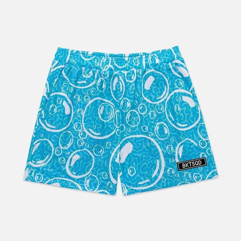 American Fashion Brand Sports Mesh Shorts Men's Summer Quick-Drying Sports Running Fitness Four Points below Knee Basketball Pants