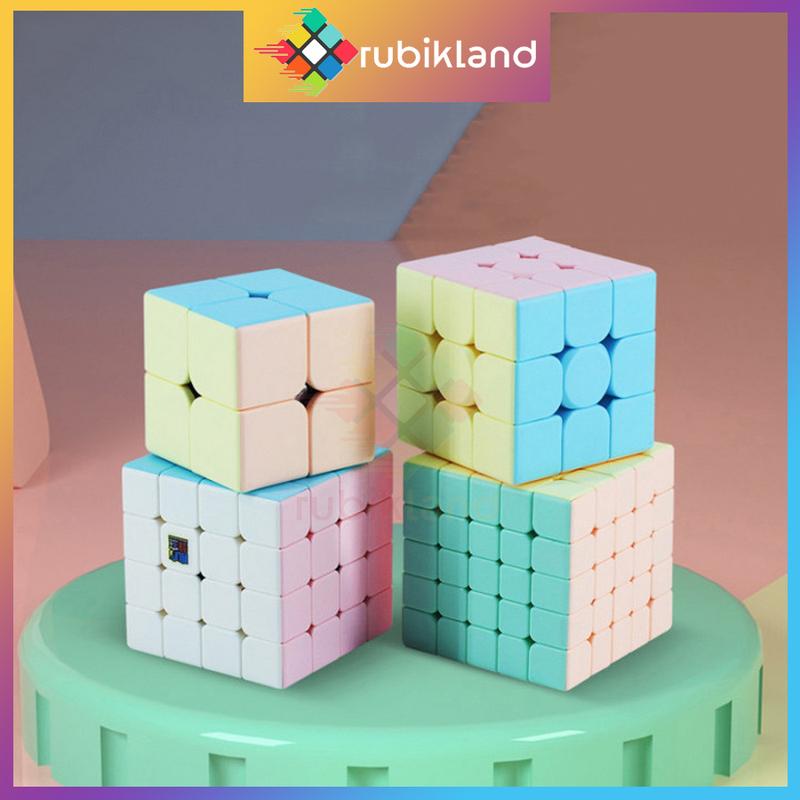   Bộ Sưu Tập  Rubik MoYu Macaron 2x2 3x3 4x4 5x5 Pyraminx Rubic Biến Thể Stickerless Đồ Chơi Trí Tuệ Trẻ Em 