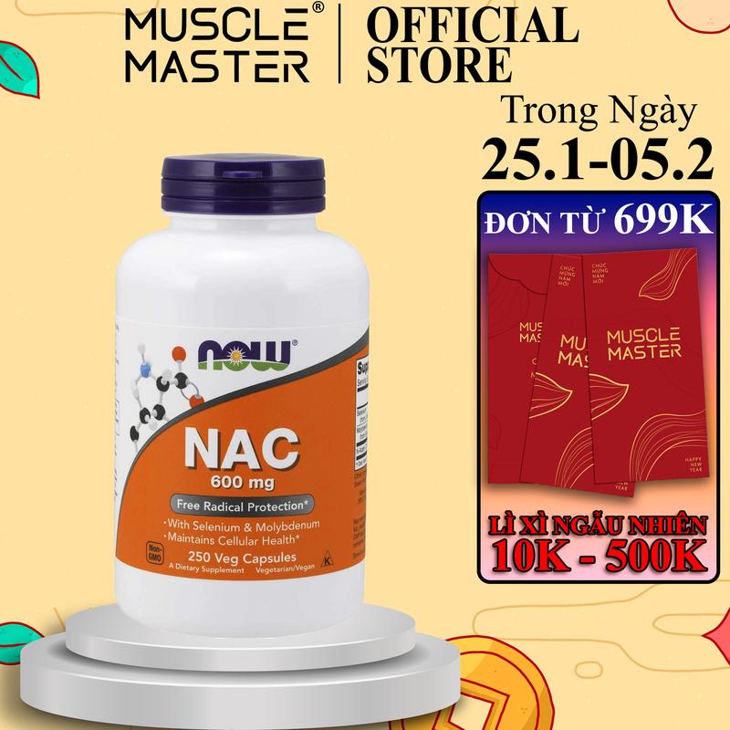 Viên Uống Hỗ Trợ Gan NOW NAC 600mg 250 Viên