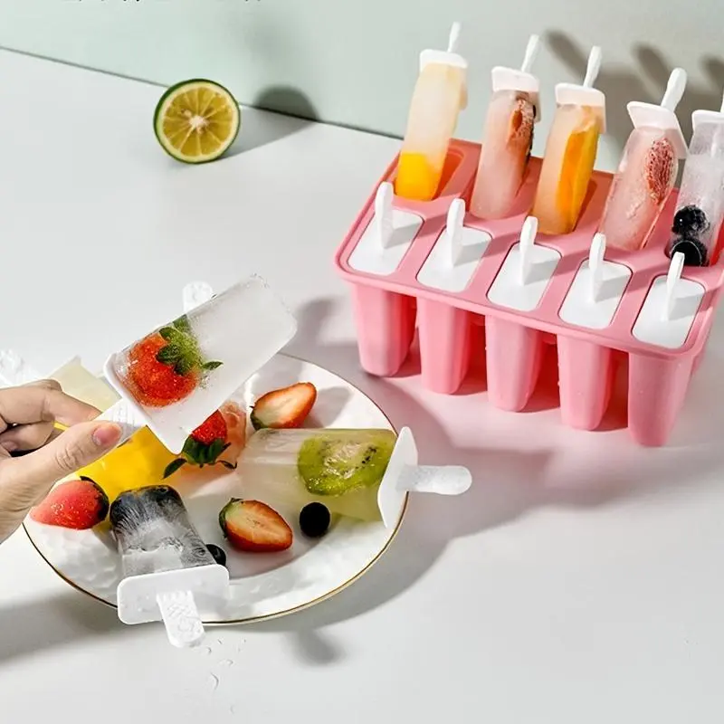 Silicone Ice Pop Maker, 1 Count Multi-grid Ice Pop Mold, Reusable Ice Pop Maker, Ice Pop Maker for Home Kitchen, Kitchen Supplies 2