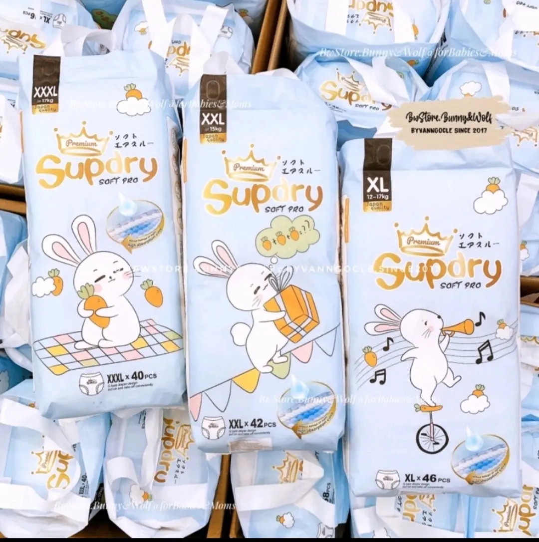 Bỉm Supdry Xanh M58/L52/XL46/XXL42/XXXL40/4XL36 Nữ