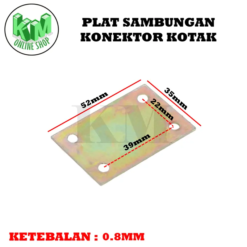Plat Lurus  Konektor Plat Sambung Lurus Sambungan Connector Plat Besi Persegi Rata Lurus 1