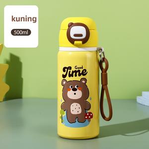 Cawan Tetap Kanak-kanak, Ketibaan Baru, Untuk Lelaki dan Perempuan, Cawan Jerami Keluli Tahan Karat 316, Reka Bentuk Tampan, Pemegang Mudah Alih Pelajar, Cawan Air Kitchenware Merah กระติก  คาปิบาร่า