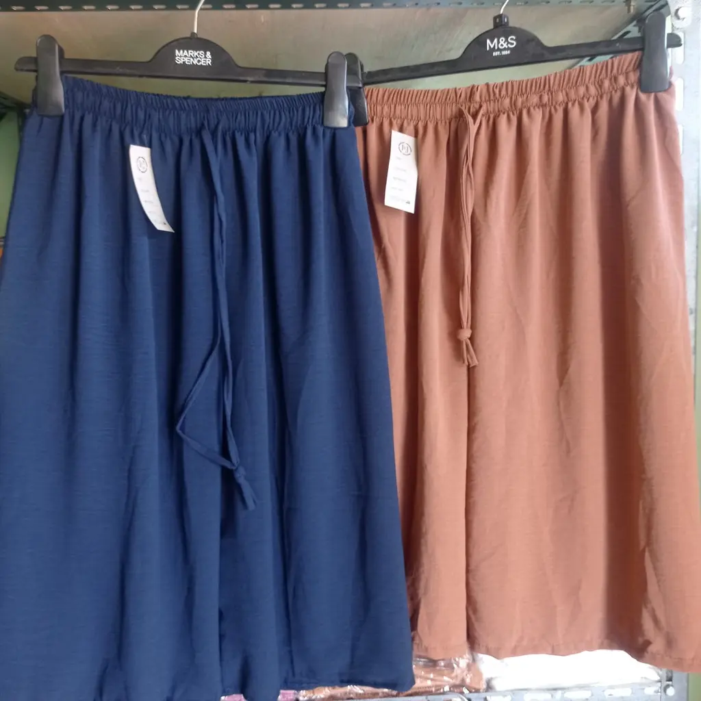 YES Celana Kulot Pendek Jumbo Wanita 7/8 Crinkle Airflow Karet Melar