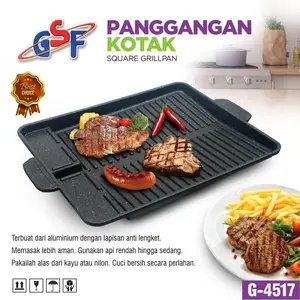Korean BBQ Yakiniku Panggangan Multi Square Grill Pan Oil Free GSF G 4517