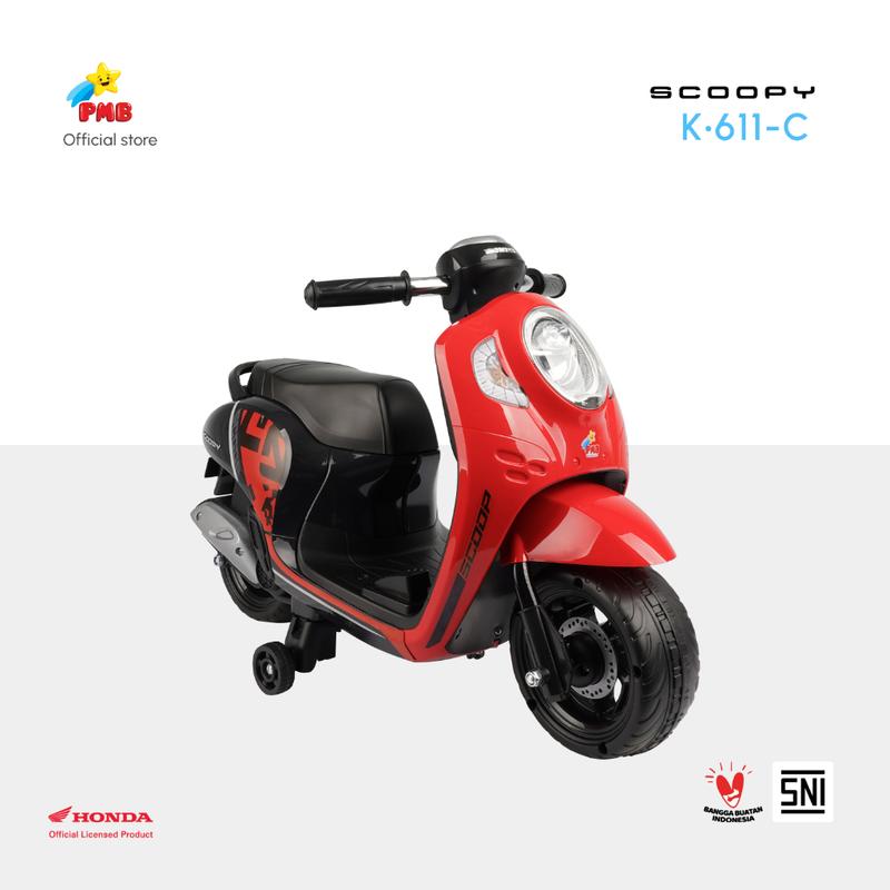 Motor Aki Anak Honda Scoopy - PMB K611C // Motor Aki Mini Lampu Led 3