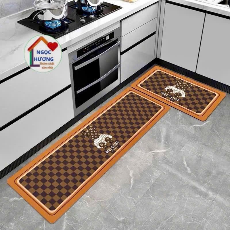 Bộ 2 Thảm 5D đẹp sang hàng nhập V.iP Dầy loại1A+ giặt máy(120 x40 60x 40) 2