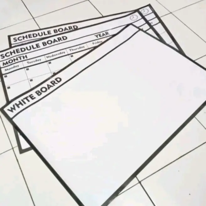 PAPER BOARD | Papan Jadwal Bulanan Papan Tulis Putih Whiteboard Schedule Board 1