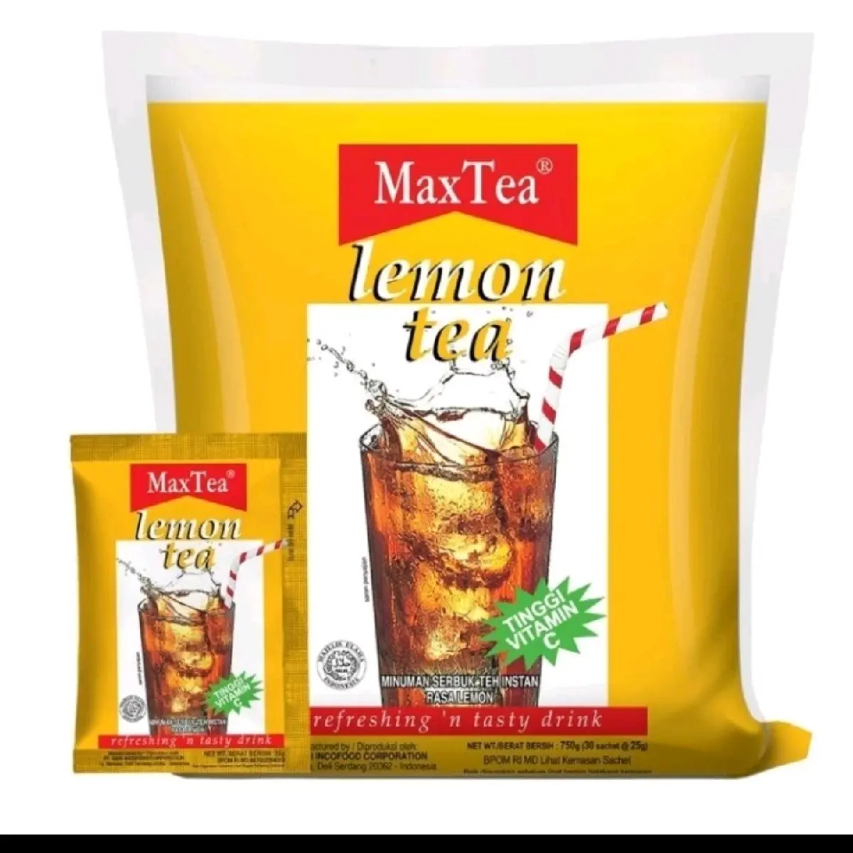 Max Tea Lemon Tea isi 30 Sachet @25gr - Shop | Tokopedia