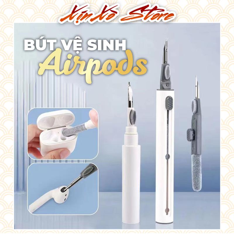 Bút vệ sinh Tai nghe Airpod thông minh 3 trong 1, dụng cụ vệ sinh tai nghe không dây và điện thoại - XỊN XÒ Store