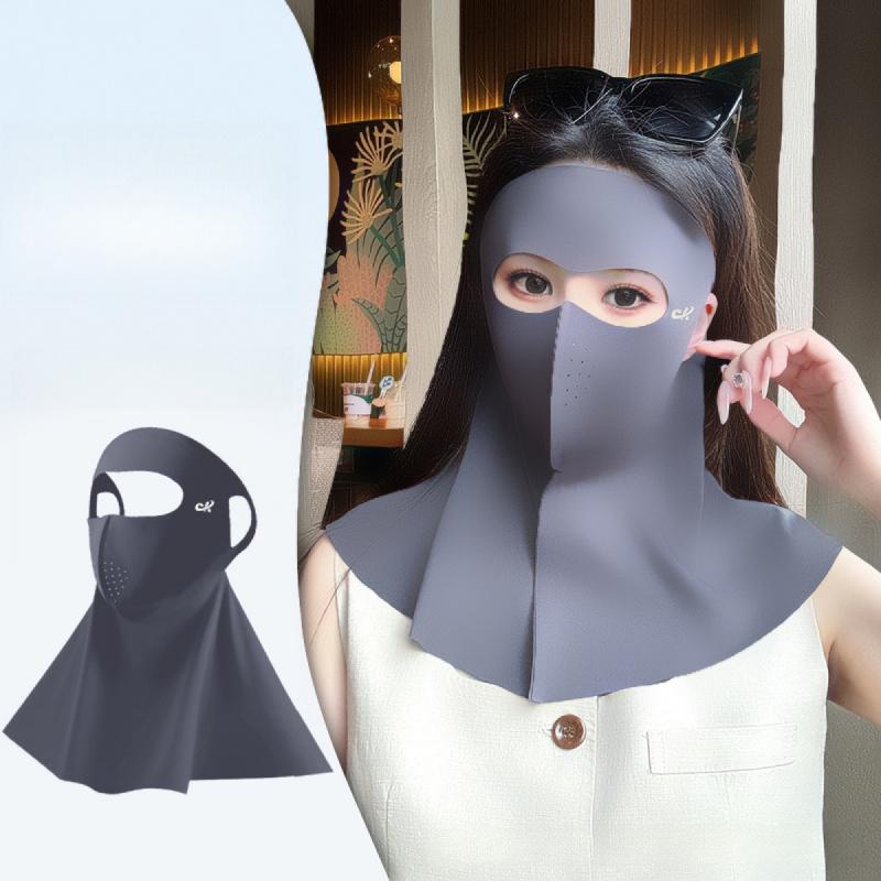 Mặt Nạ Che Mặt Che Nắng Toàn Mặt, Hàng Mới Về Mùa Hè, Thoáng Khí, Bảo Vệ Cổ Và Trán, Tích Hợp, Không Để Lại Dấu, Chống Nắng, Chống Tia UV, Trang Sức Thời Trang, Bảo Vệ Cổ 3