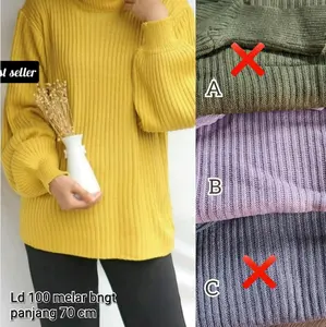 atasan rajut lengan balon