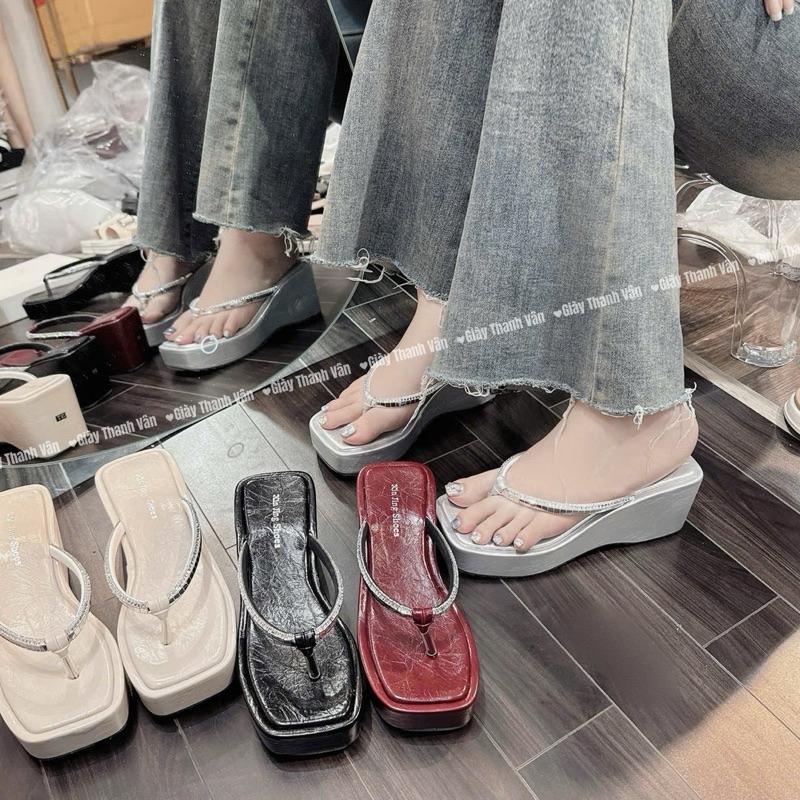 Dép kẹp đá xuồng cao 7phân 4 màu (D0224) 5
