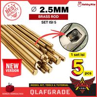 Gambar Brass Rod 2.5mm Hobby mio - 5pcs copper tabung bulat solid custom gundam model kit dari Wahkhilaf Kota Surabaya 1 Tokopedia