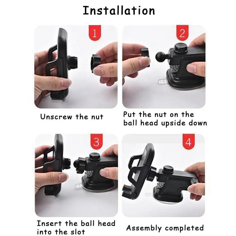 Product Introduction of 1 PC Universal Car Phone Holder 360° Windshield Mobile Holder Support Smartphone Mount Stand for IPhone Samsung Xiaomi Huawei 24