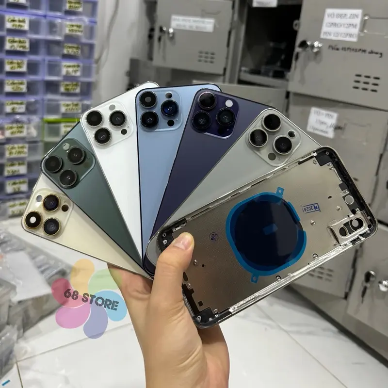 Vỏ độ thay thế - X/Xs/Xr/Xsm/11/11prm độ 13p/14p/15p CAM TO/CAM NHỎ 1 bộ gồm vỏ, phím và flash lắp khít đẹp lung linh Phụ Kiện Ốp Case 0