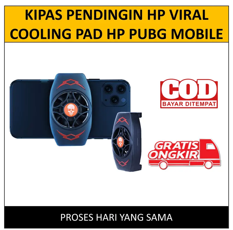 Kipas Pendingin HP Gaming USB Cooling Fan X13 Smartphone Anti Panas Pad PUBG Mobile Legend Freefire 0