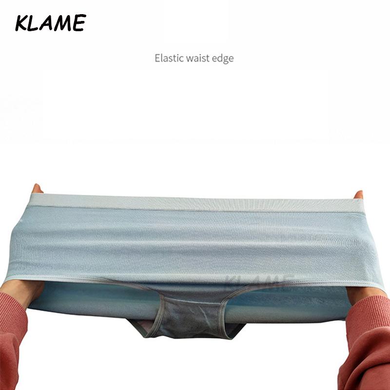 KLAME M-3XL Plus Size Women's Cotton Underwear Soft Comfortable Briefs Female Soild Color Breathable Panties High Waist Seamless Underpants Lingerie YML456 5